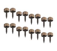 Beavorty 16pcs 9mm Copper Self-tapping Screws with Dome Head Decorative Caps for Wood and Mirror Fastening, Copper Decorative Screw Caps Cover for Home Improvement and Furniture