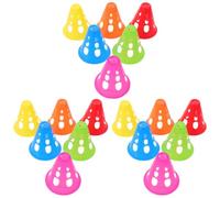 Beavorty 18pcs Perforated Skate Training Cones with Holes, PE | Colored Mini Traffic Cones, Stackable Hollow Cups, for Inline Skating and Roller Skating Beginners