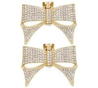 Beavorty 1Pair Removable Rhinestone Shoe Ornaments Delicate Buckles for Wedding Shoes Stylish Clip Shoe Flowers Lightweight Accessories for Brides