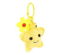 Beavorty 1Pc Adorable Flower Key Pendant Cute Knitted Bag Decoration Multipurpose Luggage Charm for Keys Phones Backpacks Adults
