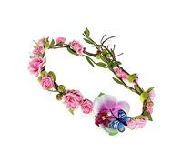 Beavorty 1PC Bridal Flower Headband Simulation Rattan Wreath Headdress for Weddings Lightweight Floral Hair Accessory for Photoshoots and Special Occasions