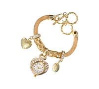 Beavorty 1Pc Elegant Ladies Bracelet Watch with Rhinestone Charm Stylish Heart Decor Lightweight Design for Easy Wear for Any Occasion