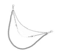 Beavorty 1Pc Skull Trouser Chain for Men Hip Hop Fashion Accessory Sturdy Pant Chain Adornment Cool and Stylish for Bars and Nightclubs All White