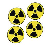 Beavorty 1set Alloy Brooch Pin Radiation Sign Brooch for Women Decorative Metal Pins for Sweaters Scarves Bags and Hats Easy to Use Fashion Accessory 4pcs