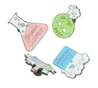 Beavorty 1set Lapel Pins Decorative Brooches for Clothes Hats Scarves Stylish Pins for Teachers Students Unique Choice 4pcs