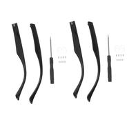 Beavorty 2 Pairs Glasses Temple Replacement Arms Eyeglass Repair Parts for Men Women Black Legs Durable Flexible Design for Various Eyewear Styles
