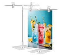 Beavorty 2 Pcs Adjustable Poster Stand with Base - Business Sign Holder for Tabletop and Floor Display - Commercial Shop Display Rack for Indoor Trade Show and Advertising Use