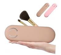 Beavorty 2 Pcs Silicone Makeup Brush Holder Travel Organizer Pouch Durable Breathable Capacity Makeup Brush Bags for Daily Use Travel Essentials