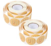 Beavorty 2 Rolls 1.5 Inch Round Baking Labels Stickers Self-Adhesive Sealing Stickers for Homemade Soap, Baked Goods Packaging, and DIY Small Business Decoration