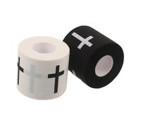 Beavorty 2 Rolls Cross Athletic Tape 5cm Cotton Cloth for and Ankles | Elastic Secure Fit, Easy Application, Printed Surface Texture, for Basketball Matches and Athletes