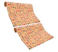 Beavorty 2 Rolls Present Wrap Paper - Kraft Paper Happy Birthday Favors Wrapping Sheets Rolls For Birthdays Holidays Shower
