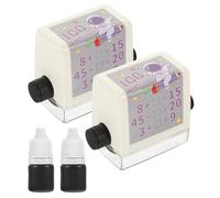 Beavorty 2 Sets Automatic Math Roller Stamp for Addition and Subtraction Practice Within 100, Teaching Seal Ink and Box, Smart Counting Tool for Kindergarten and Elementary Students