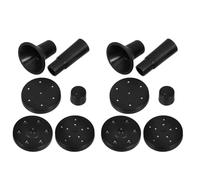 Beavorty 2 Sets Fountain Nozzle Kit for Garden and Fish Tanks with Efficient Water Distribution and Abs Material, Suitable for Water Features and Holiday Decorations, Black Colour