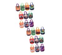 Beavorty 20 pcs Reusable Halloween Non Woven Bags with Handle Tote Bags for Treats Festive Party Supplies Sturdy for Trick Treating and Events