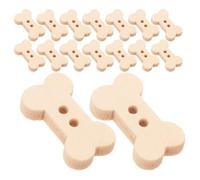 Beavorty 200pcs Wooden Craft Buttons Bone Shaped Buttons for Sewing Enthusiasts Beige Color 2-Hole Structure Smooth Edges Unique Style for Handmade Crafts and DIY Projects