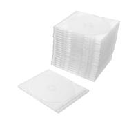 Beavorty 20pcs 3 Inch CD Jewel Cases Plastic Storage Box for 8cm Audio Cds and Dvdrs, Compact Storage Solution with Portable Organisation, for Travel and Multimedia Outdoor Needs