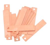 Beavorty 20pcs Copper Anode Plates for Batteries, Saltwater Battery Copper Strip Set, Reusable Materials, for School Learning and Classroom Teaching