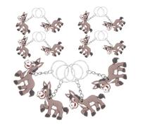 Beavorty 20Pcs Cute Cartoon Donkey Keyring Lightweight Animal Charm Pendant for Bags and Keys Small Hanging Ornaments for Party Favors and Daily Use
