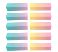Beavorty 20pcs Gradient Color Buffer Blocks Nail File Set Hybrid Sponge Nail Buffers in Blue-Purple and Pink-Yellow for Manicure at Home and Salon