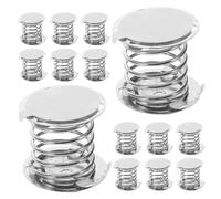 Beavorty 20pcs Metal Spring Bases for Doll Swing Head DIY Accessories with Double-sided Adhesive 2cm Dashboard Mount Springs for Car Dancing Doll Craft