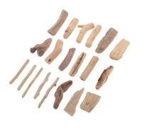 Beavorty 20pcs Natural Driftwood Blocks for Aquarium Decor, 3-20cm Wooden Drift Pieces for Crafting and Carving, Rustic Driftwood Suitable for Wedding Vase and Fish Tank Decoration
