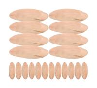 Beavorty 20pcs Natural Wood Discs for DIY and Aquarium Decor, Oval Shaped Rustic Craft Sticks with Polished Surface, Quality and Sturdy Wooden Pieces for Fish Tank Decoration