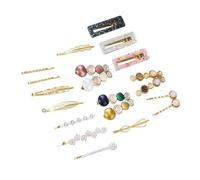 Beavorty 20pcs Pearl Hair Clips Elegant Acrylic Acetic Acid Barrettes for Women Durable Hairpins for All Hair Styles Accessory for Any Occasion