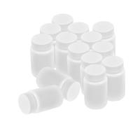 Beavorty 20pcs Sealed Vial Empty Pill Bottles Plastic Containers Screw Caps for Fish Oil Medicine