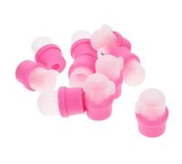 Beavorty 20pcs Silicone Nail Art Soak Off Caps for Manicure Remover Reusable Natural Nail Polish Remover Tool Soft Comfortable Wraps for Gel Polish Removal Easy Operation