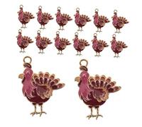 Beavorty 24pcs Thanksgiving Turkey Charms for Bracelets Fall Pendants with Colorful Enamel Finish Alloy Pendants DIY Jewelry Making Supplies for Necklaces Earrings Holiday Decorations