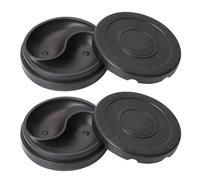 Beavorty 2pcs 4-inch round Plastic Inkstone Set with Lid, Tai Chi Bagua Ink Plate for Calligraphy and Traditional Chinese Painting, Household Writing and Student Stationery Accessory