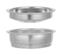 Beavorty 2pcs 51mm Stainless Steel Coffee Dosing Cups Set for Semi-Automatic Espresso Machine Models Ec Series - Single and Wide Base Coffee Filter Basket Accessories for Home and Office