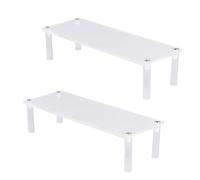 Beavorty 2pcs Acrylic Display Organizer Stand Trapezoidal Desktop Storage Rack for Dolls Jewelry Holder Model Car Display in Home Office