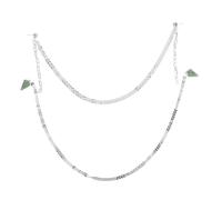 Beavorty 2pcs Adjustable Punk Face Chain Jewelry Set for Women Dual Purpose Tassel Earrings with Chic Fringe Secure Fit for Parties Festivals and Daily Wear
