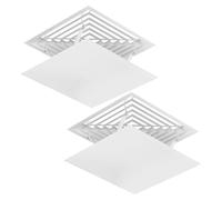 Beavorty 2pcs Air Conditioner Draft Deflector Square Cloth Air Vent Shield with Hooks Easy Installation Prevent Direct Blowing Simple Elegant Design for Central Ac