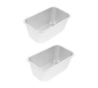 Beavorty 2pcs Aluminum Alloy Loaf Pans for Bread and Cake Baking, Square Toast Molds Household Bakeware, Non-Stick Brownie and Sourdough Bread Baking Supplies for Oven Use