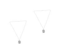 Beavorty 2pcs Ancient Egyptian King Portrait Necklace Unique Hip Hop Pendant Jewelry for Halloween Costume Parties Durable Design for Men and Women Silver Finish