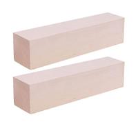 Beavorty 2pcs Basswood Carving Blocks for Woodcrafts Unfinished Rectangular Wooden Blocks Soft and Sturdy Wood Carving Practice for Painting and Crafting Techniques