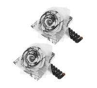 Beavorty 2pcs Bubble Braid Telephone Wire Hair Bands Traditional Chinese Water Ink Design Gentle No-damage Spiral Phone Cord Hair Ties for Women Comfortable All-day Hairstyling Accessories