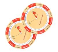 Beavorty 2Pcs Color Printed Pregnancy Wheel Fetal Development Chart Essential Tool for Expecting Mothers Easy Tracking of Milestones Detailed Development Insights