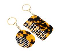 Beavorty 2pcs Comb Keychain for Men Women Mini Styling Comb Wide Teeth Travel Hairbrush for Women