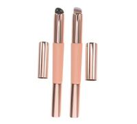 Beavorty 2PCS Dual Ended Silicone Lip Brush with Caps Portable Mini Makeup Applicator for Lipstick Concealer Nail Art Soft Nonabrasive Design for Sensitive Skin Travel-friendly Lip Gloss