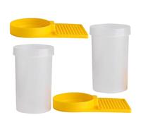 Beavorty 2pcs European Style Beehive Entrance Feeder Bee Feeding Cups with Hive Insert Bee Water Dispenser for Beekeeping Supplies