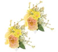 Beavorty 2pcs Fabric Hibiscus Hairpin Tropical Flower Hair Clip with Easy to Insert Design, Unique Exotic Hawaiian Style for Beach Holidays and Luau Party Accessories