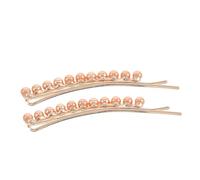 Beavorty 2pcs Faux Pearl Hair Clips French Style Elegant Wedding Hair Accessories for Women Girls Alloy Bobbin Pins for Bridal Party