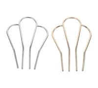 Beavorty 2pcs Hairpin 4 prong hair fork 4 prong pins u shaped sticks girls pins women accessories women stick girls Miss French comb Acetate sheet