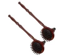 Beavorty 2PCS Handheld Massage Hammer for Back Neck Shoulder Relief Manual Wooden Tapping Tool for Leg and Lumbar Muscle Relaxation Portable Body Massager for Spinal Discomfort