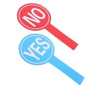 Beavorty 2pcs Handheld Voting Boards Yes No Paddles 15x30cm Single-sided Foam Score Cards Classroom Interaction Tools for Teacher and Student Communication