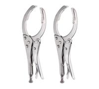 Beavorty 2pcs Locking Grip Oil Filter Wrench Remover Pliers Set White Handle Vise Holding Disassembly Tool for Cars Motorcycles and Trucks