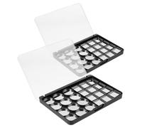 Beavorty 2pcs Magnetic Eyeshadow Palette Diy Empty Eyeshadow Tray with Secure Hold for Travel Makeup Compact Design for Eye Cosmetics for Personal Use and Touch-ups
